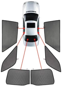 ΚΟΥΡΤΙΝΑΚΙΑ ΜΑΡΚΕ CAR SHADES ΓΙΑ NISSAN NOTE E11 5D 06-12 - 6 ΤΕΜ.