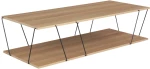 Tραπέζι σαλονιού Tars  οακ-μαύρο 120x48x30εκ