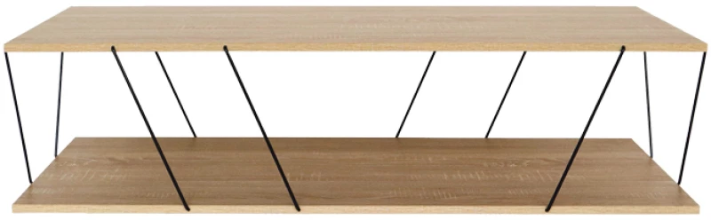 Tραπέζι σαλονιού Tars  οακ-μαύρο 120x48x30εκ