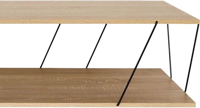 Tραπέζι σαλονιού Tars  οακ-μαύρο 120x48x30εκ
