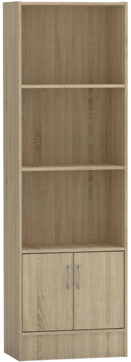 Βιβλιοθήκη Negan  sonoma μελαμίνης 57x33x180εκ