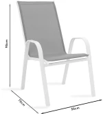Τραπεζαρία Watson-Calan σετ 3τεμ  μέταλλο-textilene καφέ 70x70x70εκ