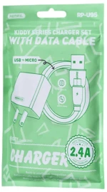 Remax RP-U95 Kiddy Charger 2.4A & Καλώδιο Micro USB Λευκό
