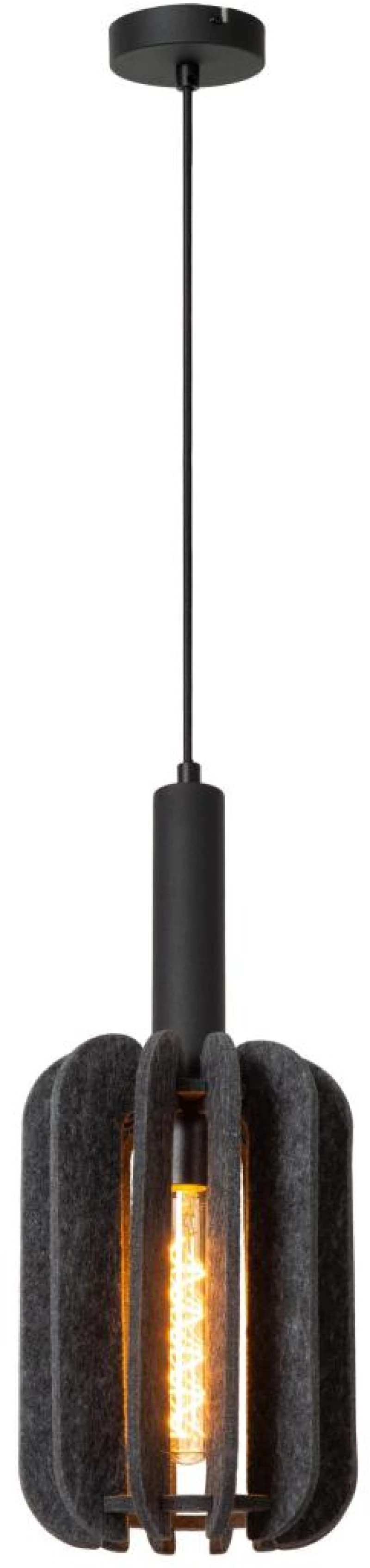 Φωτιστικό Κρεμαστό Lucide RAFAL 1xE27 - Grey - 45492/01/36