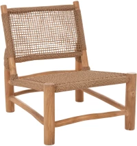 ΚΑΡΕΚΛΑ LONDER HM5986 ΞΥΛΟ TEAK ΣΕ ΦΥΣΙΚΟ ΚΑΙ ΣΥΝΘΕΤΙΚΟ RATTAN 63x77x77Υεκ. (1 τεμάχια)