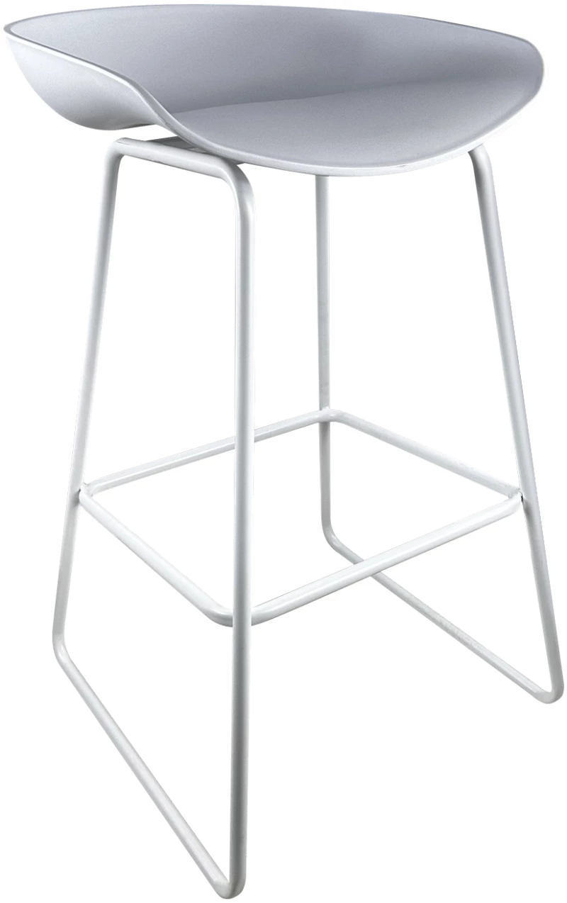 Σκαμπό Bar ArteLibre VICTORY Λευκό PP/Μέταλλο 43x42x85cm