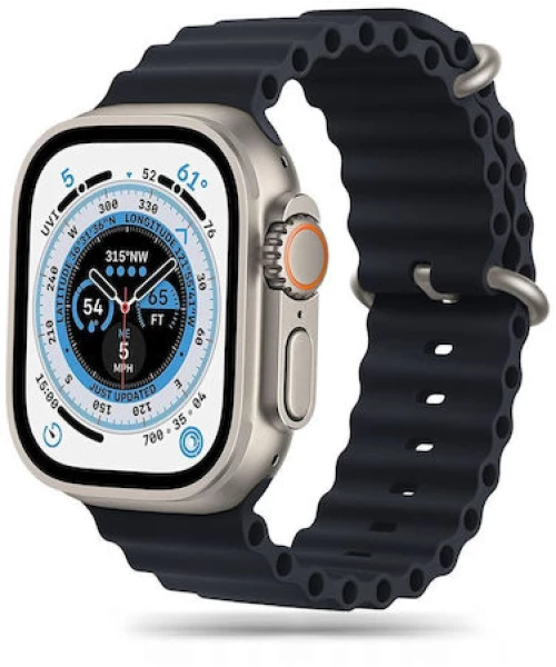 Tech-Protect Iconband Pro Λουράκι Σιλικόνης Μαύρο (Apple Watch 42/44/45mm)