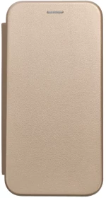 TechWave Curved Book case for Samsung Galaxy A55 gold