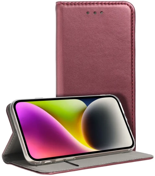 TechWave Smart Leather case for Motorola Moto G14 burgundy