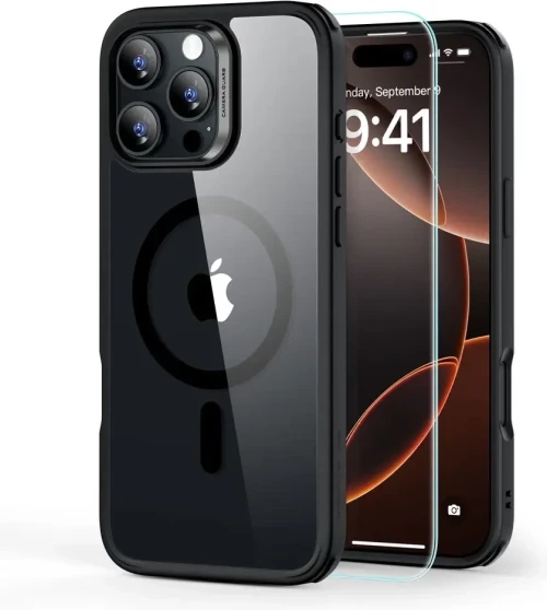 ESR Θήκη Classic Hybrid HaloLock + Tempered Glass iPhone 16 Pro Clear Black