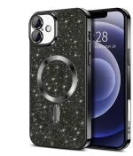 Techsuit Θήκη Luxury Glitter MagSafe iPhone 16 Black