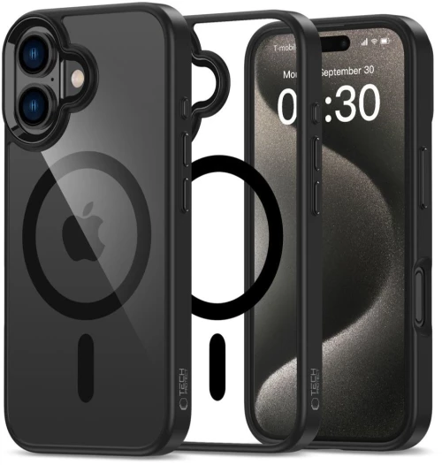Tech-Protect Θήκη Magmat Magsafe iPhone 16 Black/Clear