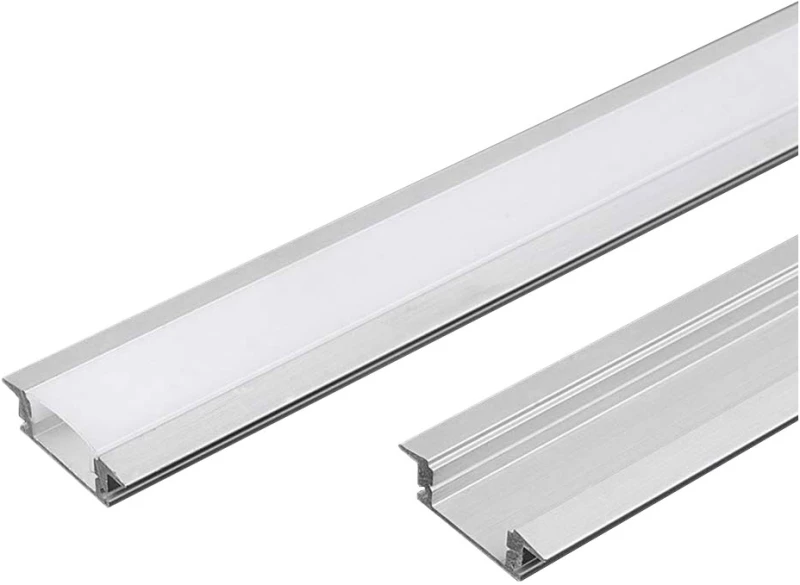 V-TAC Προφίλ Αλουμινίου για Ταινίες LED Χωνευτό 2000×24.7x7mm Ασημί 10320