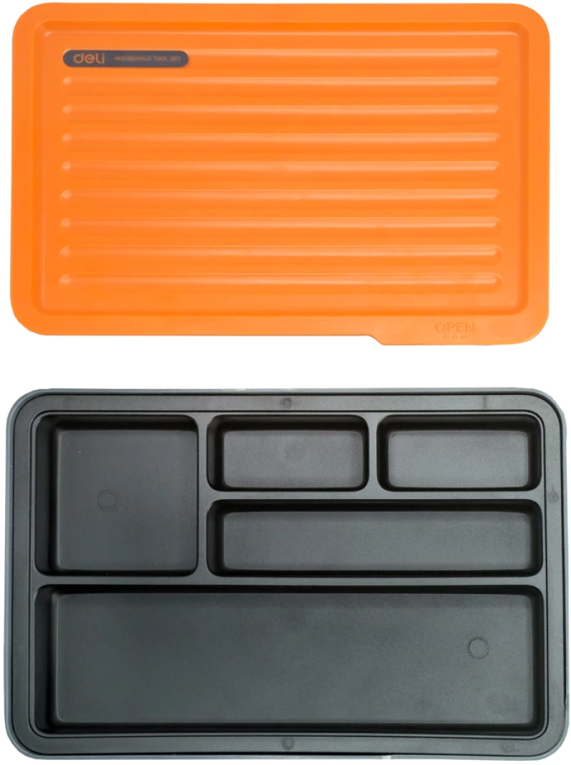 DELI εργαλειοθήκη H1001-B, 5 θέσεων, πλαστική, 30x20.5x5.5cm, γκρι