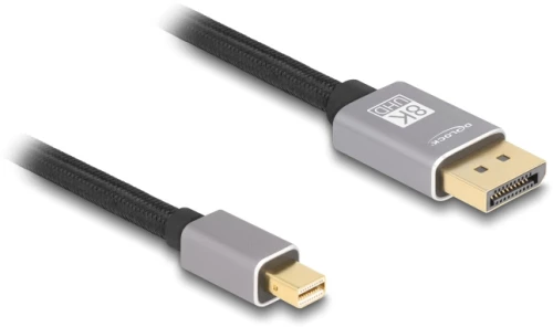 DELOCK καλώδιο mini DisplayPort σε DisplayPort 81092, 8K/60Hz, 32.4 Gbps, 2m, μαύρο