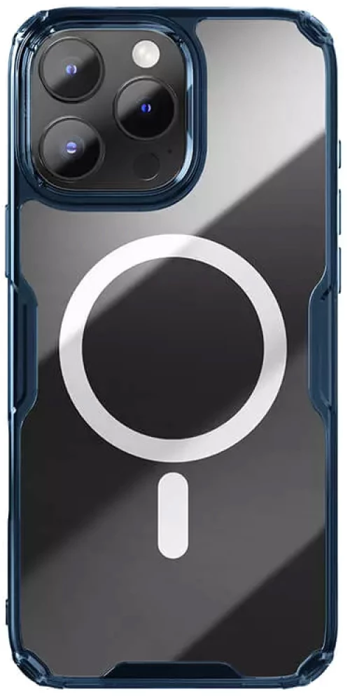 NILLKIN θήκη Nature TPU Pro Magnetic για iPhone 16 Pro Max, διάφανη-μπλε
