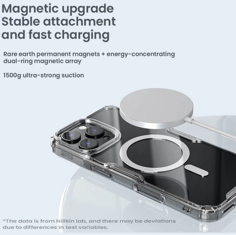 NILLKIN θήκη Nature TPU Pro Magnetic για iPhone 16 Pro Max, διάφανη-μπλε
