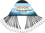 VEVOR 50 Pcs Flat Bungee Cord Set 19,8 mm Ιμάντες bungee βαρέως τύπου με S-Hook