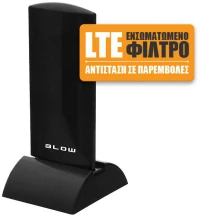 BLOW ATD 15 Εσωτερική Κεραία Τηλεόρασης (απαιτεί τροφοδοσία) σε Μαύρο Χρώμα Σύνδεση με Ομοαξονικό (Coaxial) Καλώδιο