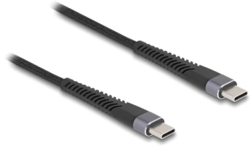 DELOCK καλώδιο USB-C 81124, 60W, 480Mbps, 1m, μαύρο