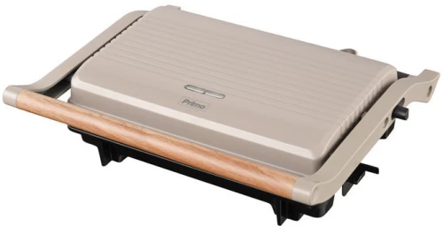 Primo PRPT-40493 Τοστιέρα Panini Αντικολλητικές πλάκες 1000W Wooden-Γκρι