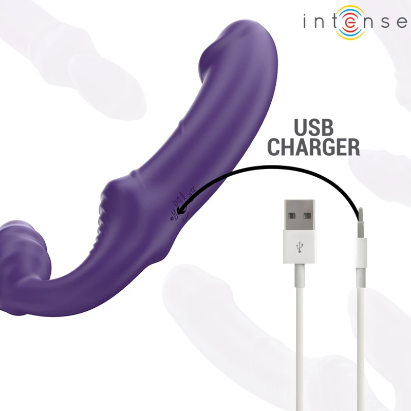 INTENSE - JILL DOUBLE VIBRATOR 20 CM PURPLE REMOTE CONTROL - ( Κωδικός Προϊόντος : D-241956 )