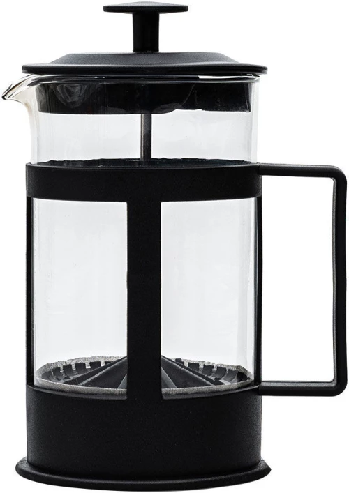 Estia 01-8659 Καφετιέρα Γυαλί Με Έμβολο 600ml, Black-Clear