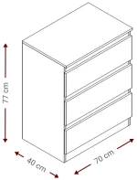 Συρταριέρα Juniper 3S-Leuko