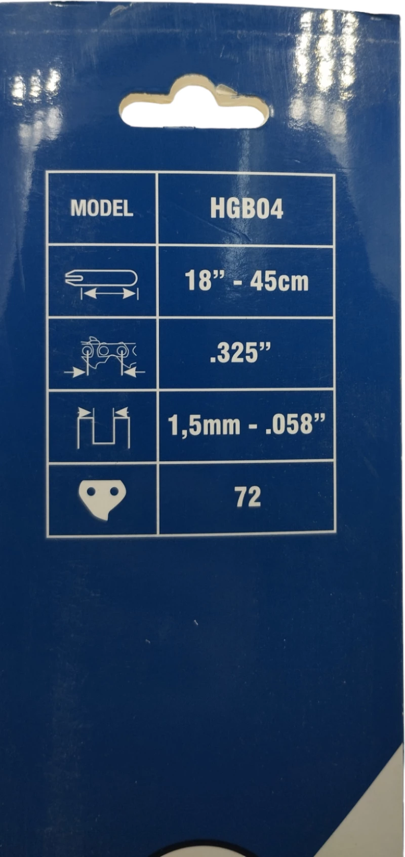Λάμα Αλυσοπρίονου HGB04 45cm/18" Hyundai