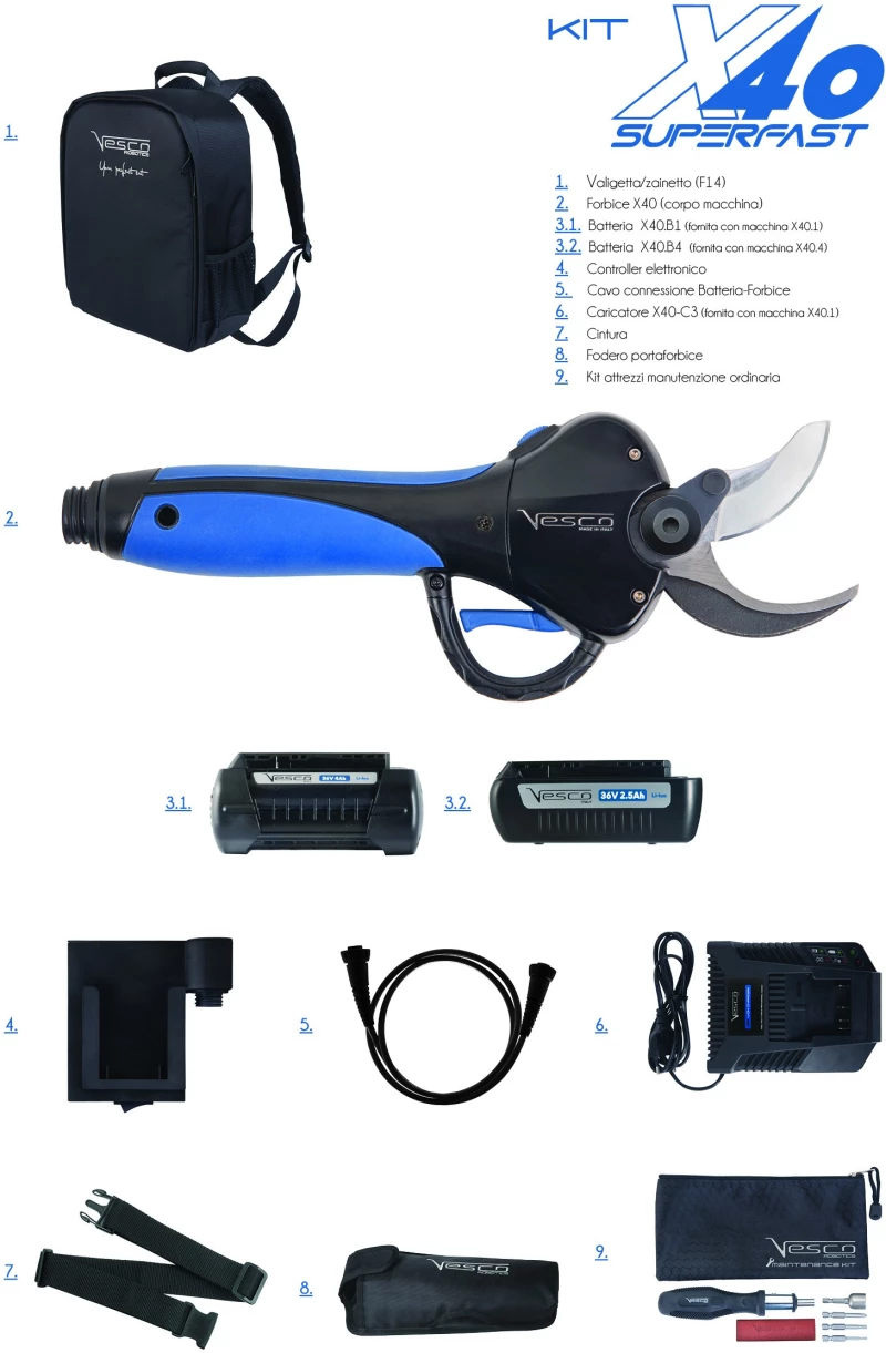 Ρομποτικό Ψαλίδι Κλαδέματος X30 - CORDLESS VESCO Με μπαταρία