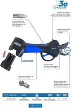 Ρομποτικό Ψαλίδι Κλαδέματος X30 - CORDLESS VESCO Με μπαταρία