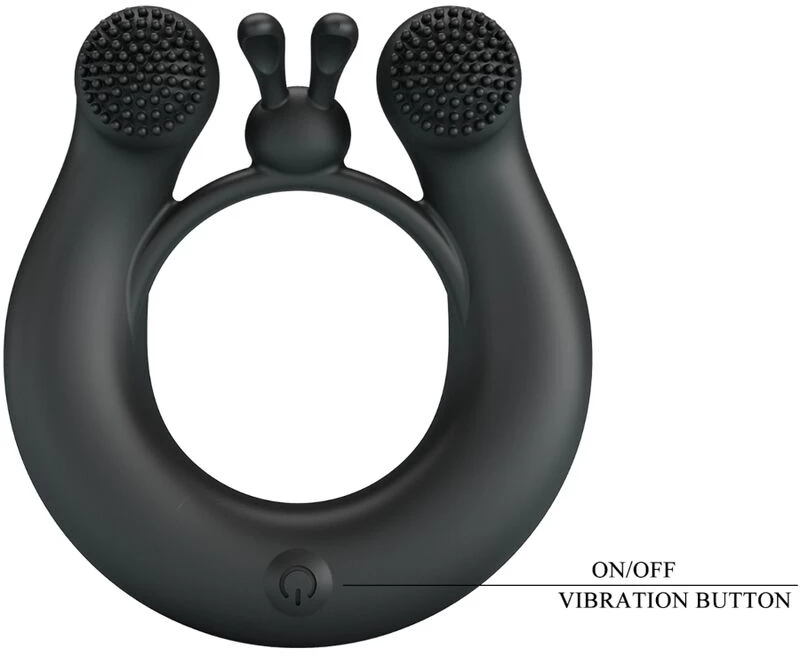 PRETTY LOVE - DAHLIA VIBRATING RING + CLITORIS STIMULATOR 12 VIBRATIONS - ( Κωδικός Προϊόντος : D-242467 )