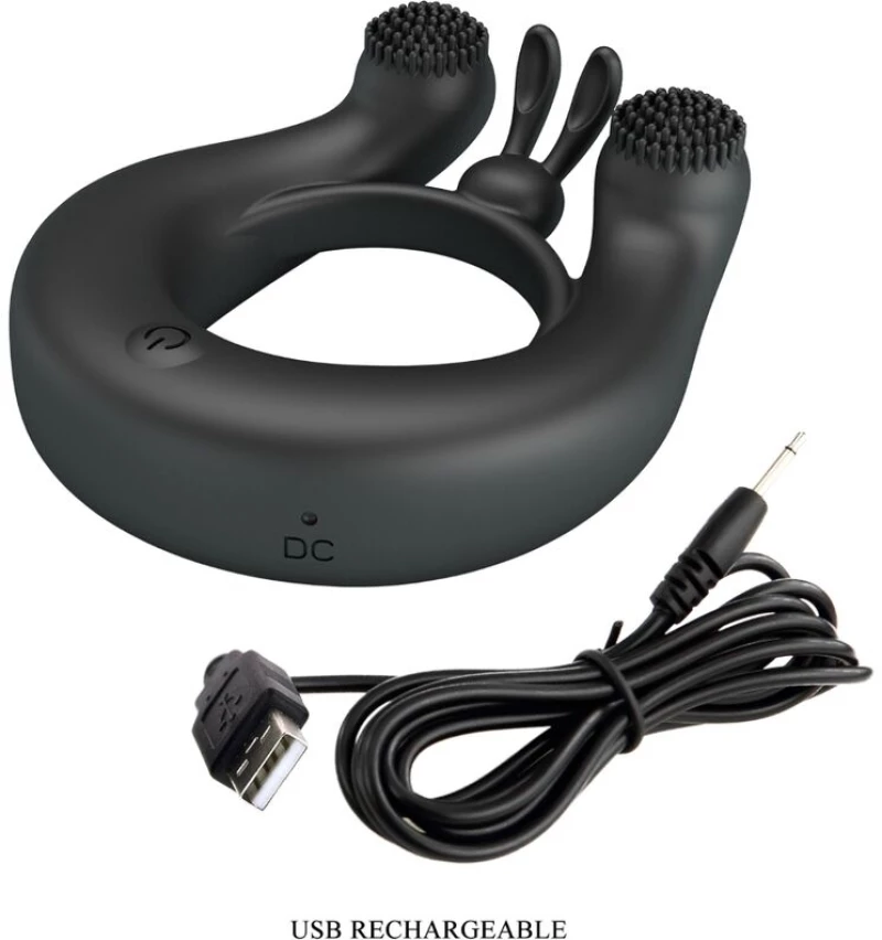PRETTY LOVE - DAHLIA VIBRATING RING + CLITORIS STIMULATOR 12 VIBRATIONS - ( Κωδικός Προϊόντος : D-242467 )
