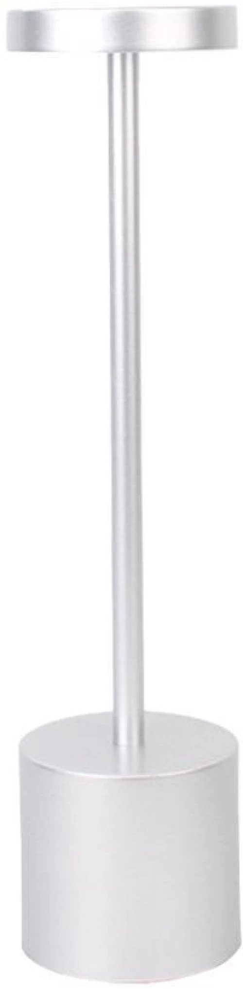 Φωτιστικό επιτραπέζιο μεταλλικό ασημένιο Υ43x22x16εκ.