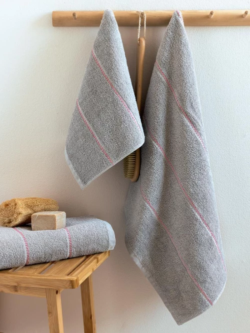 Πετσέτες Σετ 3 τμχ Cler Silver Palamaiki