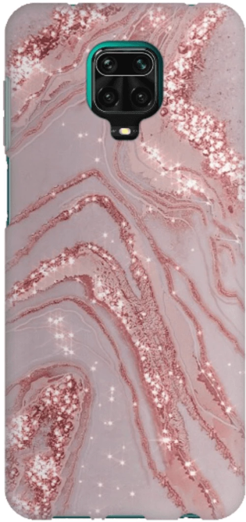 Marble Silicone case Θήκη για Xiaomi Redmi Note 9s / 9 Pro / 9 Pro Max pink