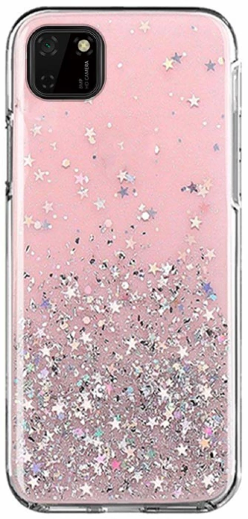 Θήκη Star Glitter Shining Cover Θήκη για Huawei Y5p pink