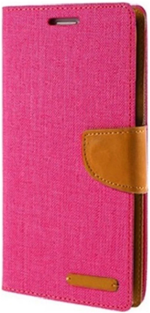 Canvas Book case Θήκη για Samsung Galaxy A3 2017 pink