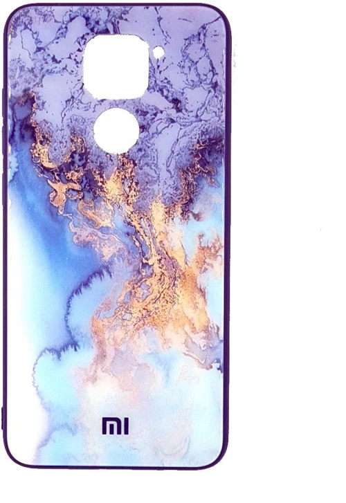 Hard Glass case Θήκη για Xiaomi Redmi Note 9 Sea Blue*