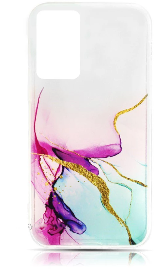 Watercolor Marble Xiaomi Redmi Note 10/Note 10s style 3 transparent-pink lines