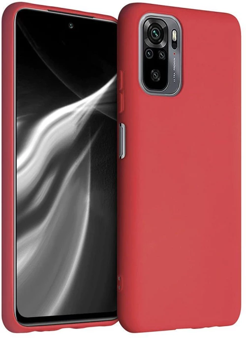 Silicone Case Soft Flexible Rubber Cover Θήκη για Xiaomi Redmi Note 10 / Redmi Note 10S red*