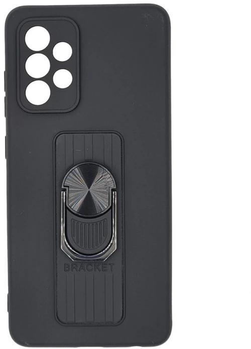 Ring Case silicone case with finger grip and stand Θήκη για Samsung Galaxy A32 4G black*