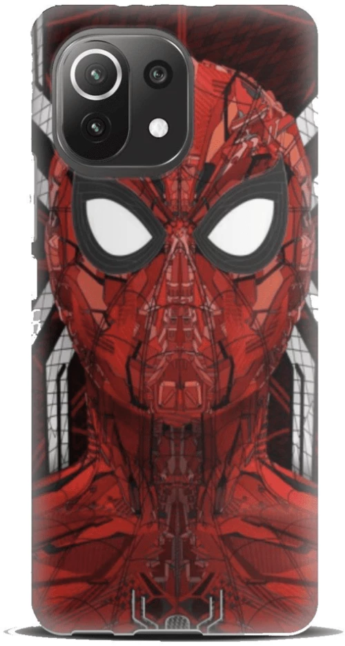 Spiderman Silicone case Θήκη για Xiaomi 11 Lite NE / Mi 11 Lite Edition 2 red