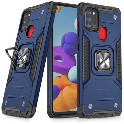 Wozinsky Ring Armor Case Kickstand Tough Rugged Cover Θήκη για Samsung Galaxy A21S blue*