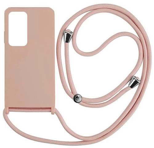 Cord Silicone back cover Case με κορδόνι για Xiaomi Poco M4 Pro 5G nude*
