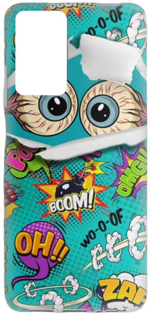 Comic Eyes Silicone case Θήκη για Xiaomi Redmi Note 10 Pro green