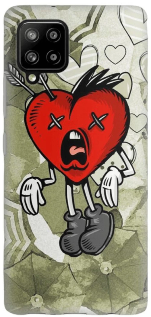 Heart Silicone case Θήκη για Samsung Galaxy A22 4G red