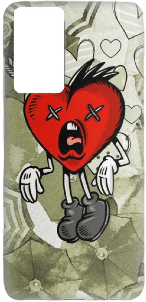 Heart Silicone case Θήκη για Xiaomi Redmi Note 10 5G / Poco M3 Pro 5G red