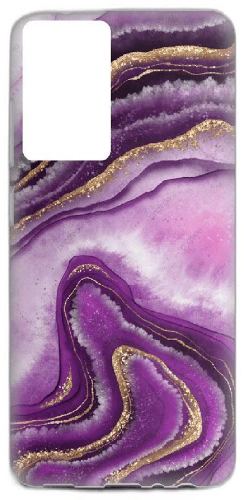 Marble Silicone case Θήκη για Xiaomi Redmi 9T / Poco M3 purple