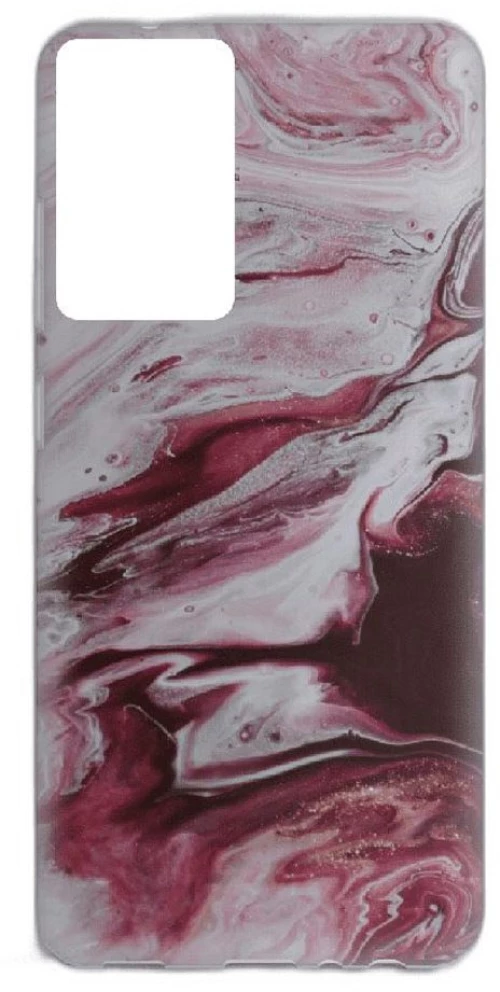 Marble Silicone case Θήκη για Xiaomi Redmi 10 red-white